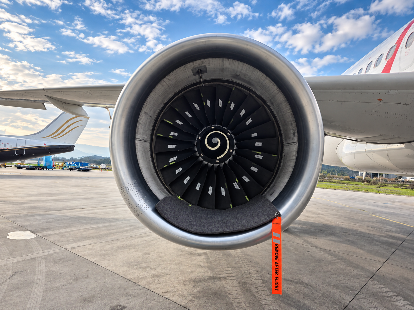 Aeronave preparada para una inspección técnica